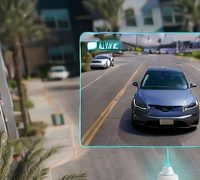 Vehicle gate camera view